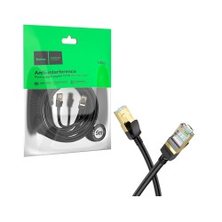 Cabo Ethernet Hoco US02 Gigabit CAT-6 para Computador 5M Preto